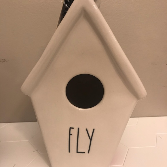 Rae Dunn Fly Birdhouse with Checkers Ribbons - Picture 8 of 8
